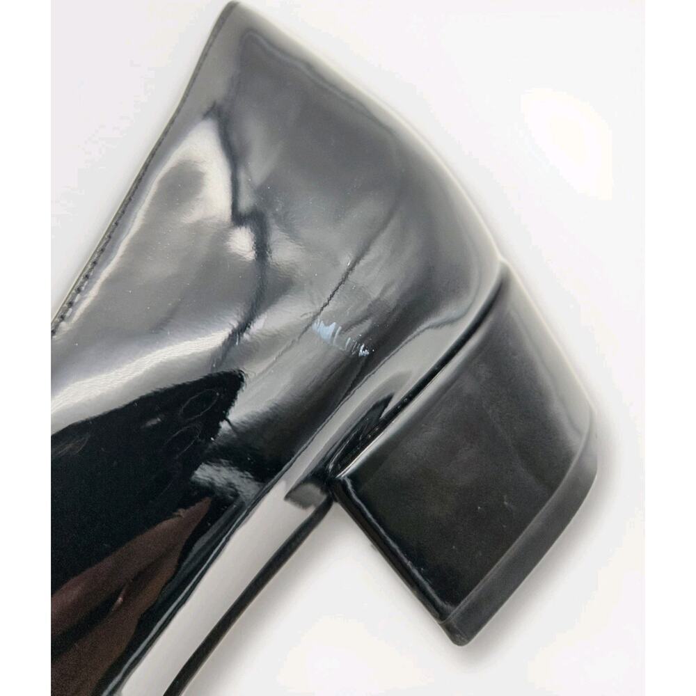 DIOR Baby D Mary Jane Ballet Pumps Black Patent Leather Gold Logo sz 39.5 - Picture 10 of 14